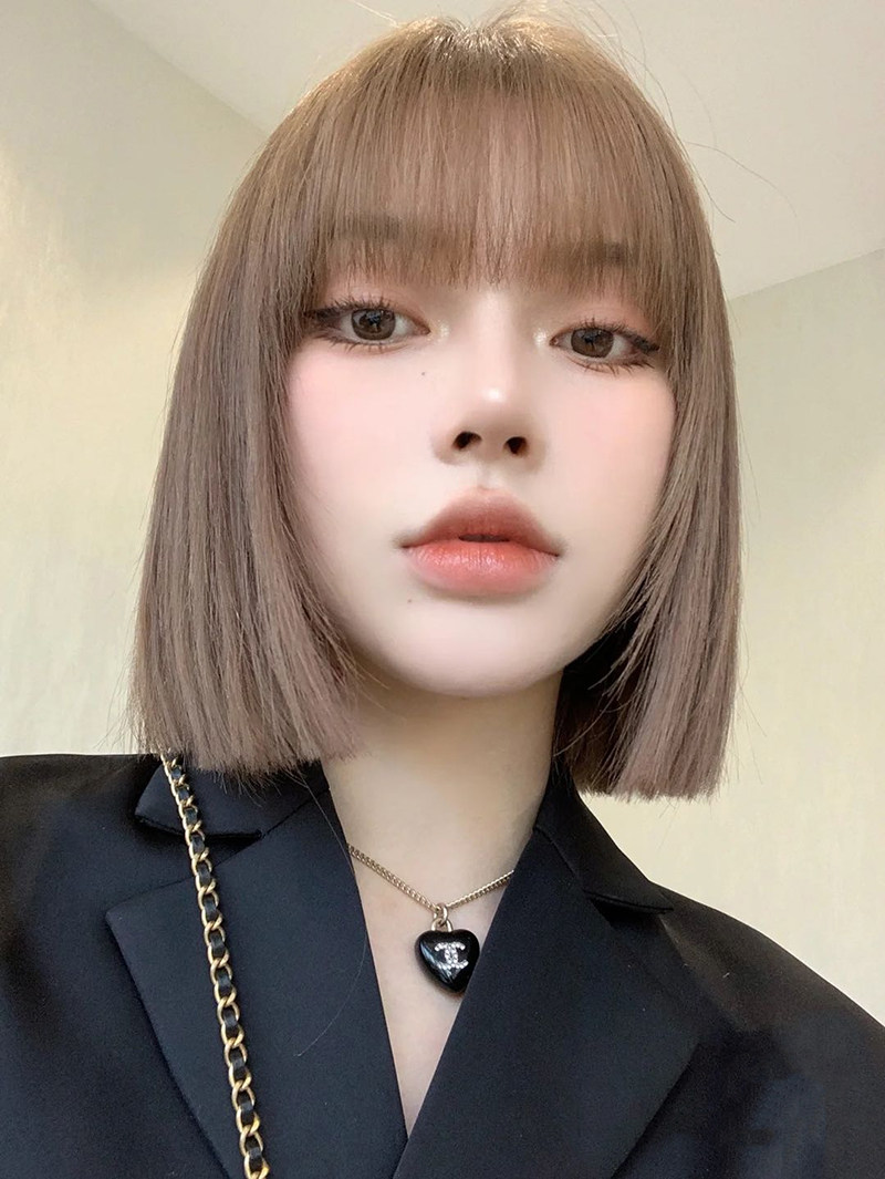 短发假发波波头发发型圆脸修脸减龄自然少女整顶假发