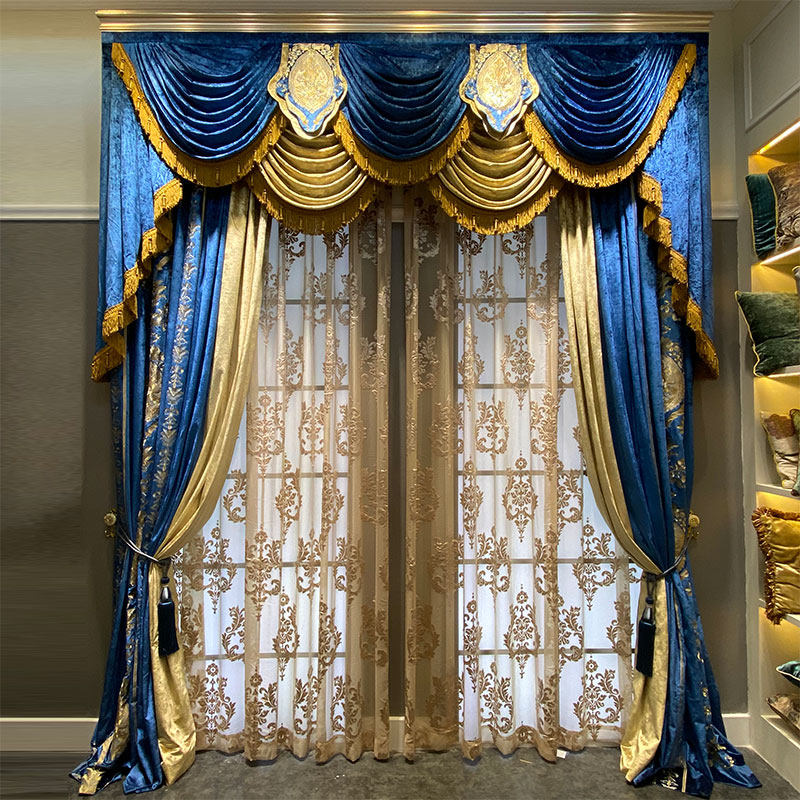 欧式窗帘客厅奢华大气简欧宫廷豪华豪华美美式定制窗帘