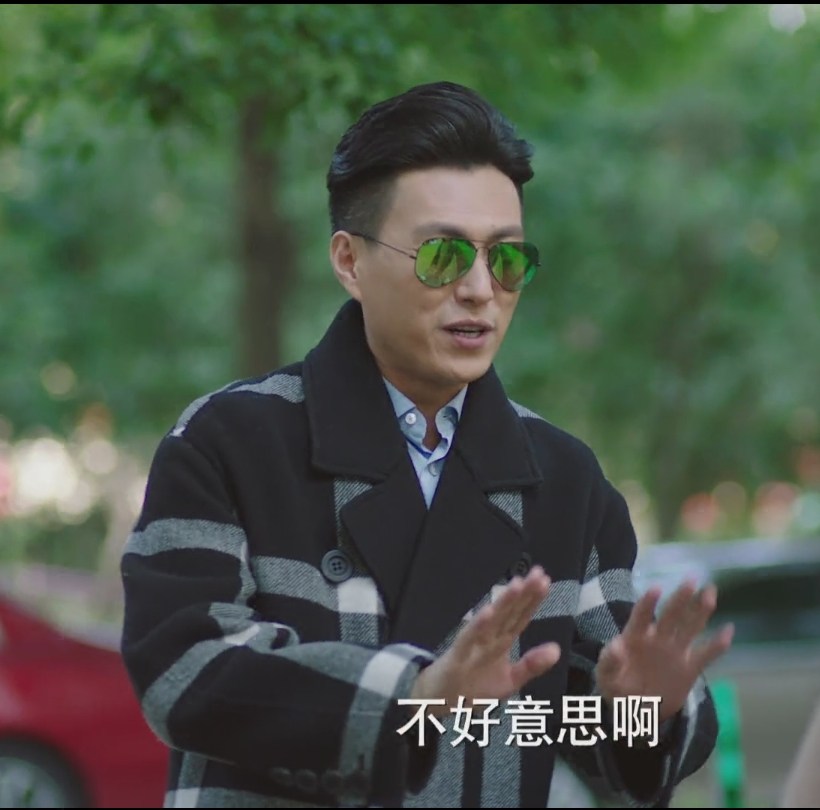 我的前半生靳东贺涵明星同款格子毛呢大衣中长款外套双排扣风衣男