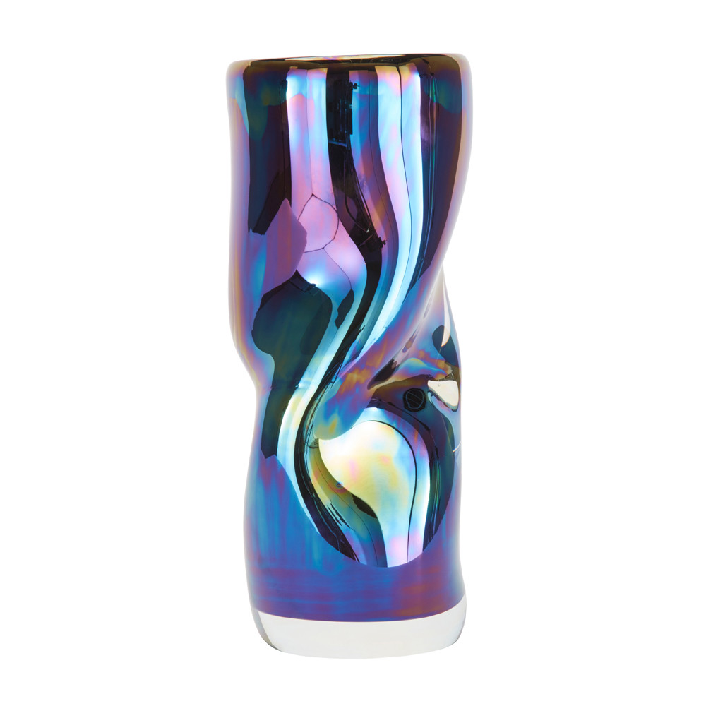 tomdixon英国warp手工吹制彩虹炫彩扭曲不规则花瓶