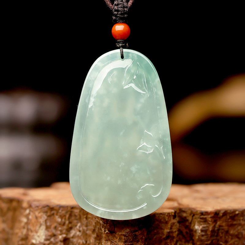 如来祥祯大日天然翡翠吊坠冰种挂件徐炼求大师雕刻颈饰