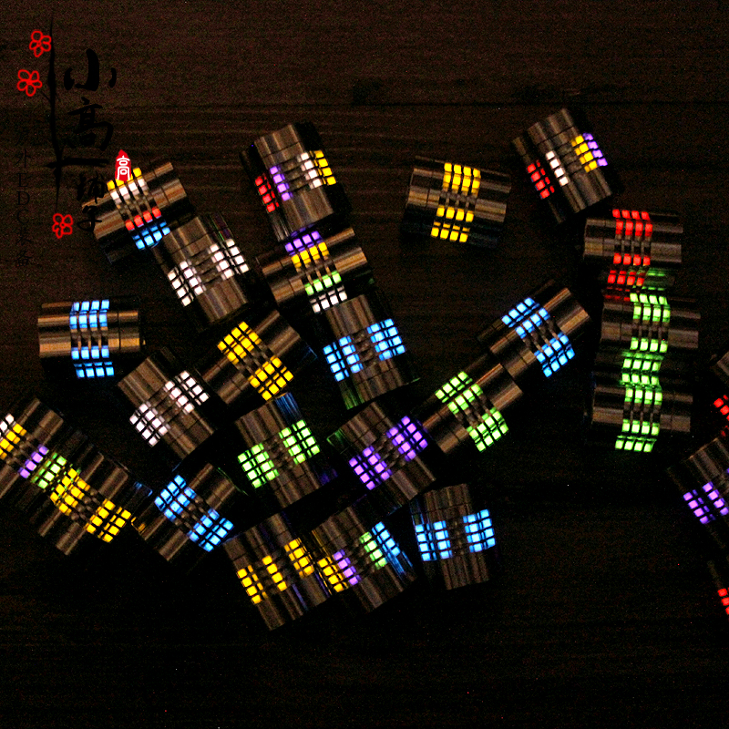 XGEDC原创钛合金EDC伞绳挂坠氚气夜光尾绳刀坠项链坠拉链头饰品坠