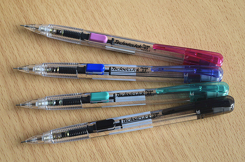 铅笔pentel派通pd105t活动05mm自动学生书写绘图铅笔