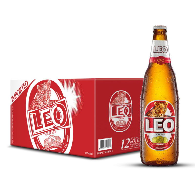 啤酒泰国leo豹王630mlx12瓶装原瓶进口东南亚大象啤酒