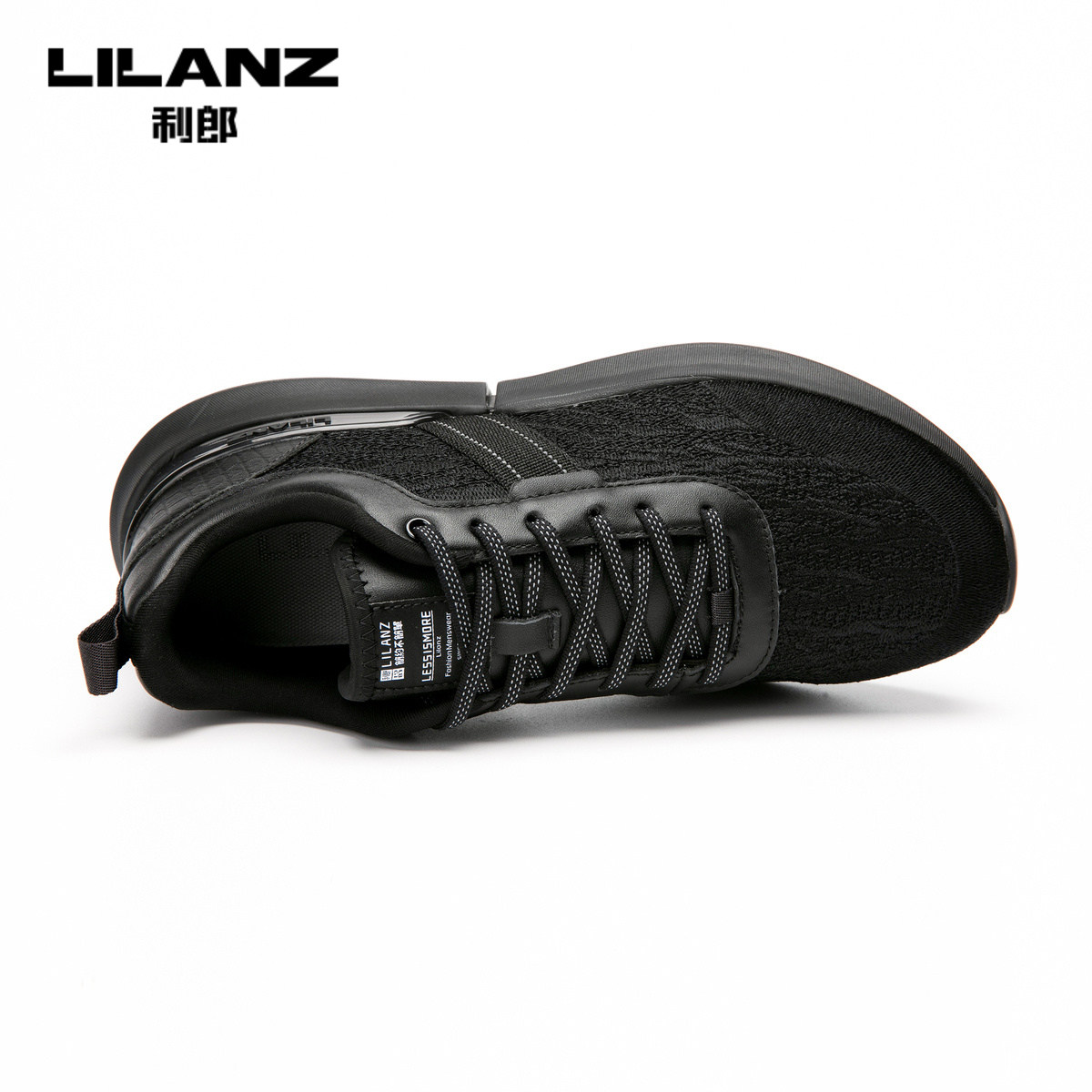 休闲鞋鞋子利郎官方男鞋织物潮流系带平跟圆2021时尚休闲鞋