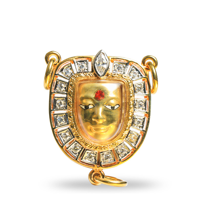 泰国佛牌真品 阿赞白矿 一期金面佛 人缘鸟 金面人缘佛