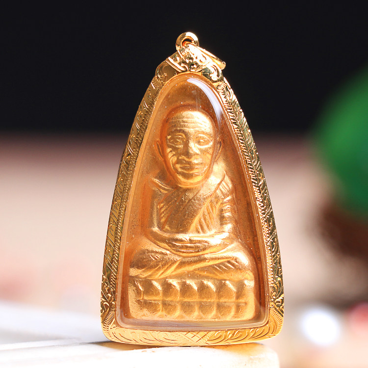 泰国佛牌龙婆托自身2508年老牌带踏帕占鉴定纯金泰国特色