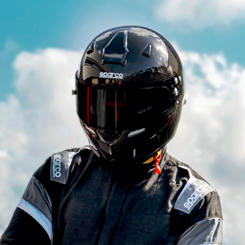 赛车斯巴科sparco高阶碳纤维头盔skyrf7w全盔f3赛车帽