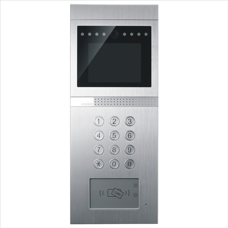 安居宝可视对讲单元机新款主机ajbzj15acip金属防水人面识别楼宇对讲