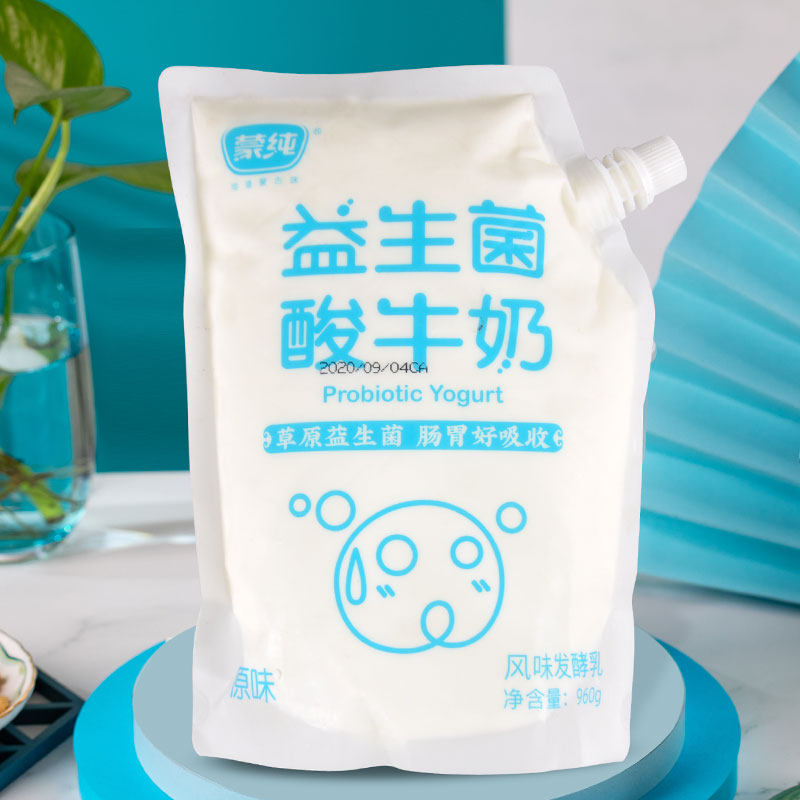 酸奶蒙纯益生谷物960g青稞黑米牛乳发酵酸牛奶低温奶