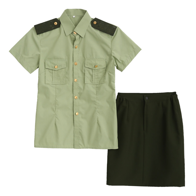 夏季国旗班升旗旗手仪仗队服装短袖军装演出服合唱民族服装