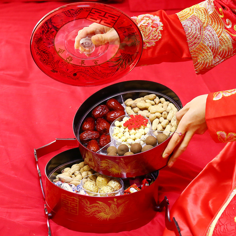 食盒婚庆用品结婚嫁妆新娘陪嫁双层手提盒子创意礼盒