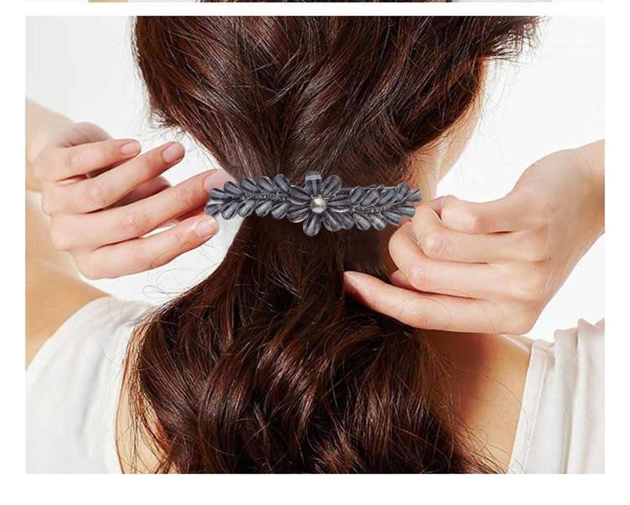 妈妈后脑勺发夹中年气质简约女士中老年人夹子头饰发饰