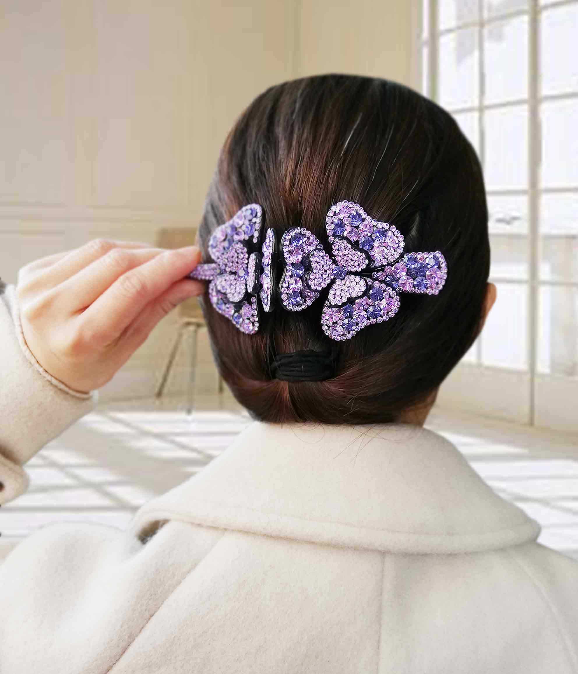 中年高端卡子发夹妇女大气老年人奢华带钻镶钻发饰