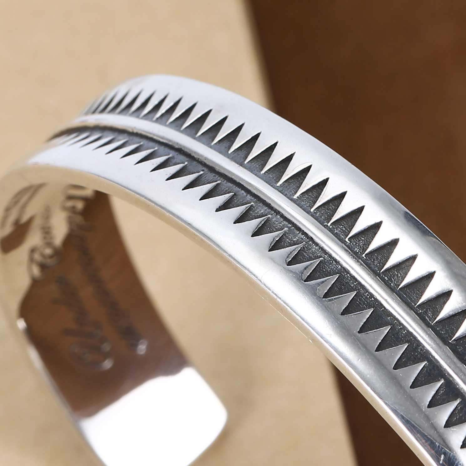 手镯纯银开口undercover高桥锯齿男士diz纹身图腾手镯