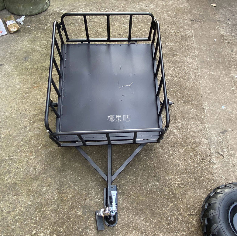 改装四轮货箱载物挂斗拖车摩托车自制装小拖斗摩托车车架