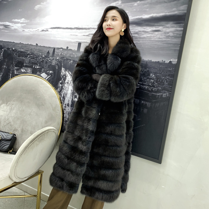 约定2018新款貂皮大衣女整中长进口水貂扫雪皮草