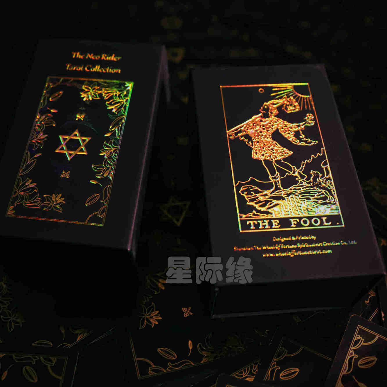 theneoridertarot新世纪韦特塔罗金色金箔防水桌游卡牌