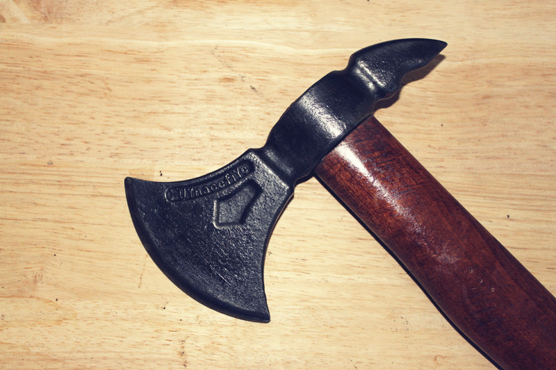 斧子俄罗斯户外野营工兵手工开山打造战斧淬火工兵斧