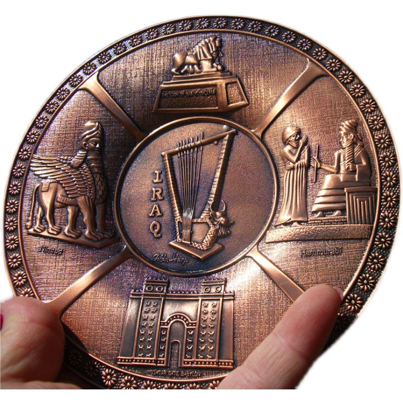 麦望珍藏伊朗当地购买纪念品iraq铜盘装饰其他国家特色