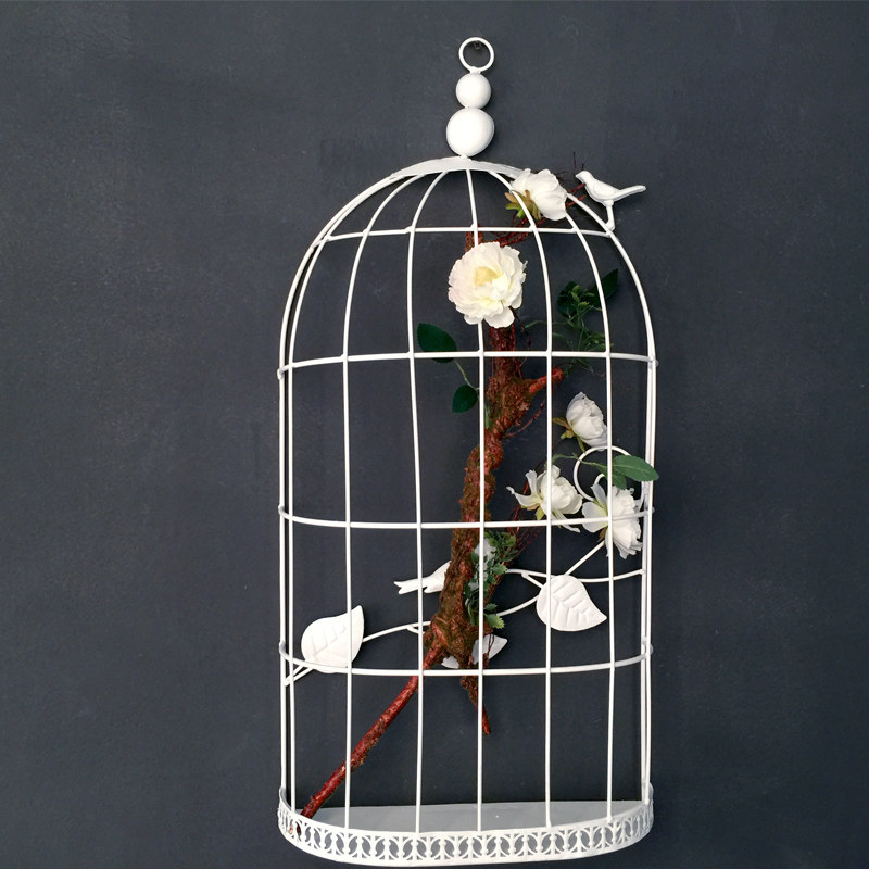 百界创意铁艺鸟笼墙饰墙面挂饰壁饰美式乡村壁饰