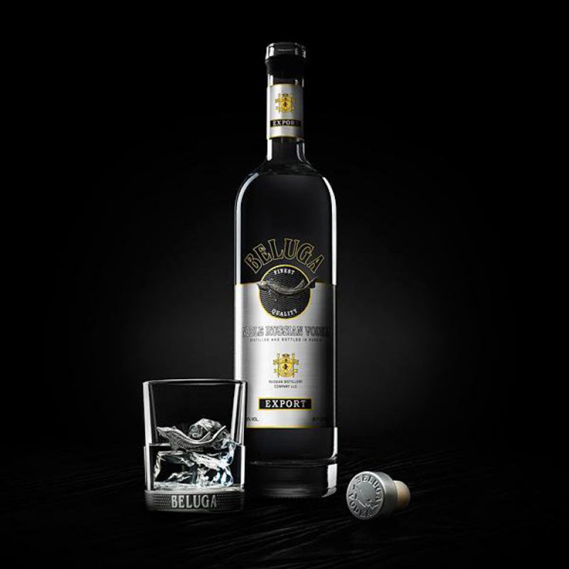 俄罗斯鲟鱼白鲸伏特加beluganoble1000ml白酒洋酒鸡尾伏特加