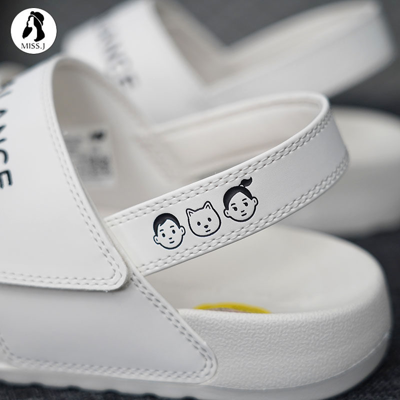 newbalancenb联名小人人头白色夏季女款魔术运动沙滩鞋