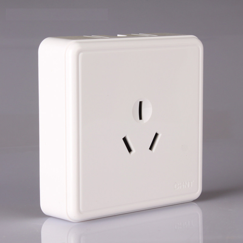 插座正泰墙壁new1c明装三孔16a空调电源插座孔明电源插座