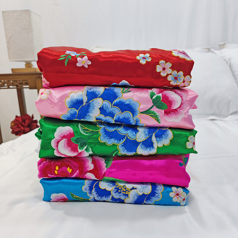 老式包边被子结婚手工棉花传统丝绸绸缎复古棉花被