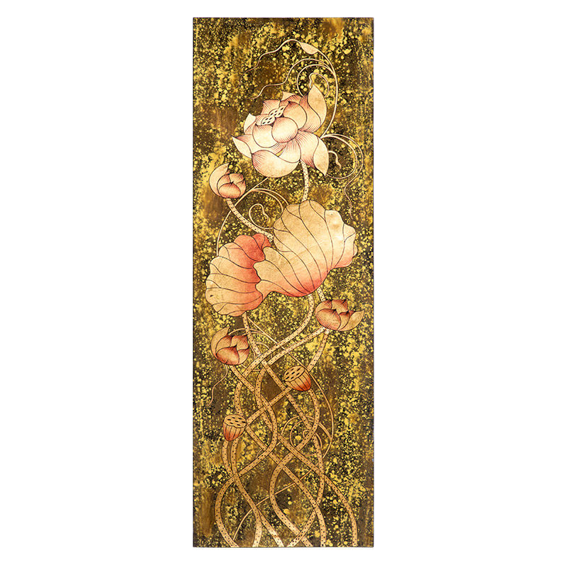 东南亚手绘油画泰式玄关走廊壁画客厅创意挂画工艺画