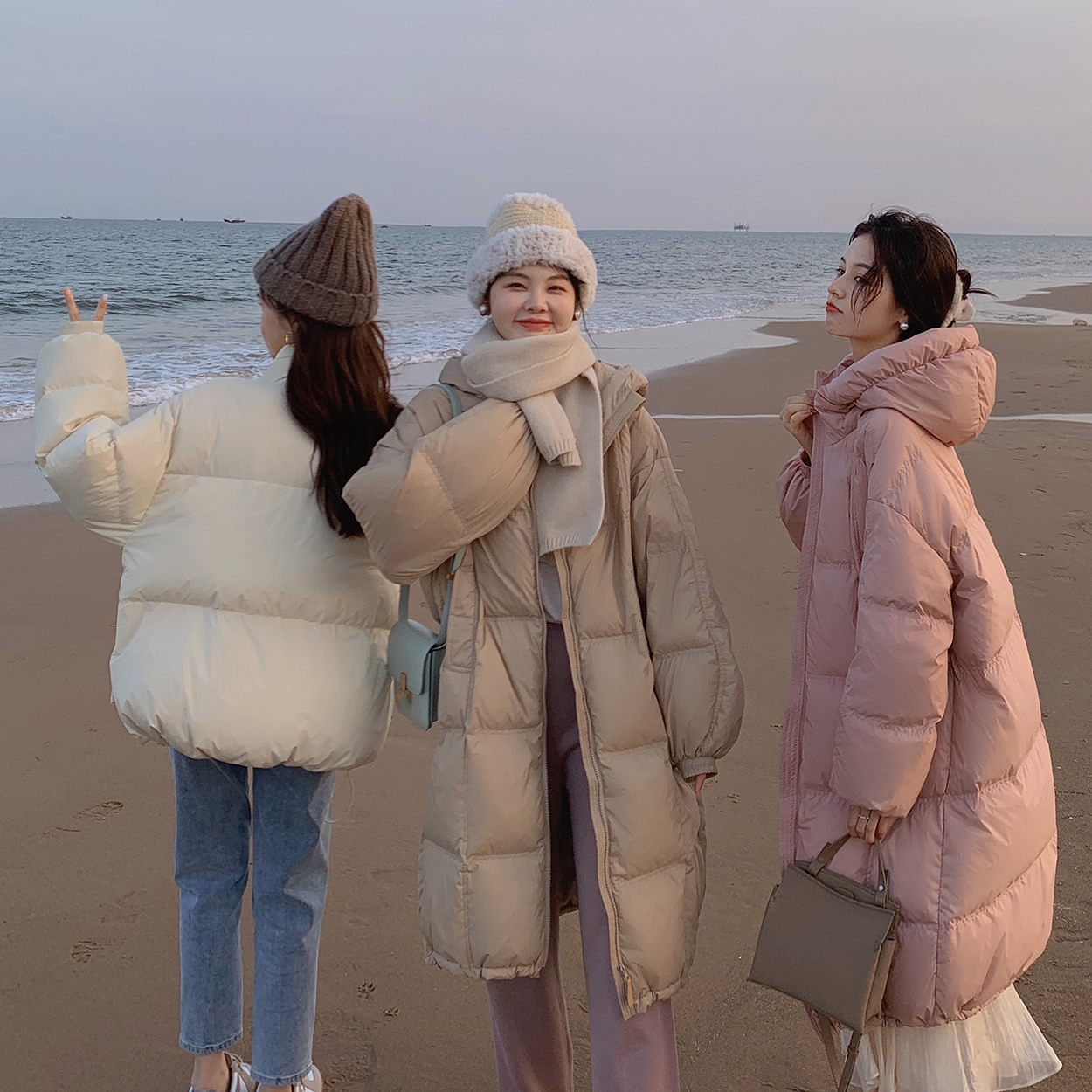 花栗鼠小姐【蛋壳4.0】轻薄白鸭绒羽绒服长款女冬小个子短款外套