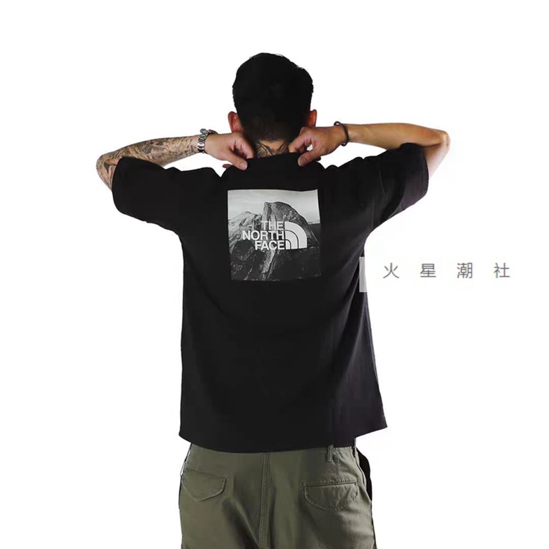 THETNF 经典Yosemite national 黑方标款短袖 男女宽松潮流T恤