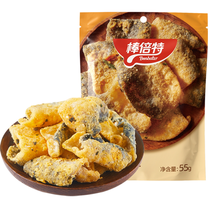 棒倍咸蛋黄鱼55g膨化食品小鱼海鲜干货即食休闲膨化食品