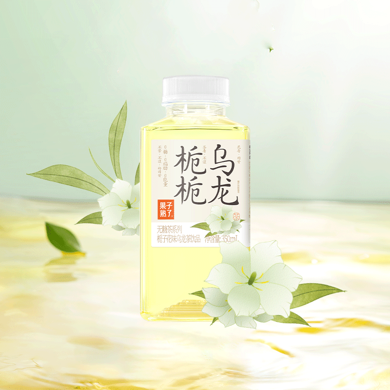 果子熟了无糖茶饮料栀栀乌龙茶350ml*24瓶