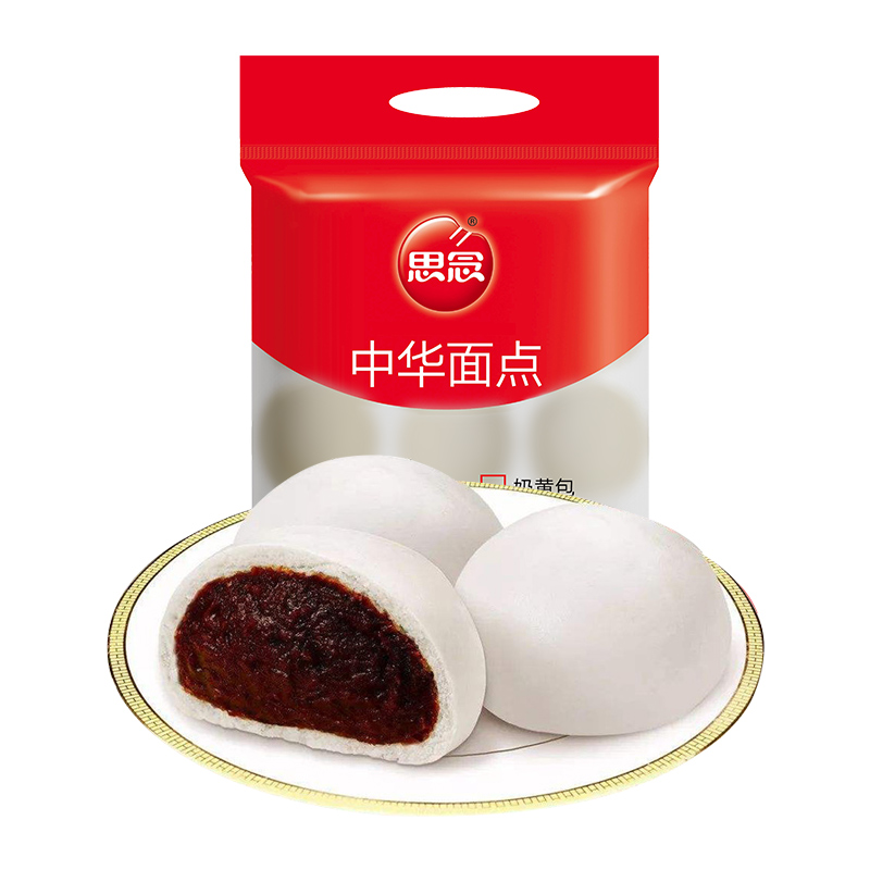 豆沙思念速冻红豆精选早餐方便包子家庭中华包点