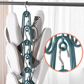 Meifeng clothes hanger shoe drying rack 2-pack outdoor balcony shoe drying artifact outdoor windproof and non-slip house hanging shoes