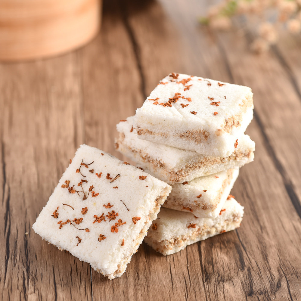 壹虎大叔桂花花生夹心糕手工现做夹心糕点早餐桂花糕米糕零食小吃