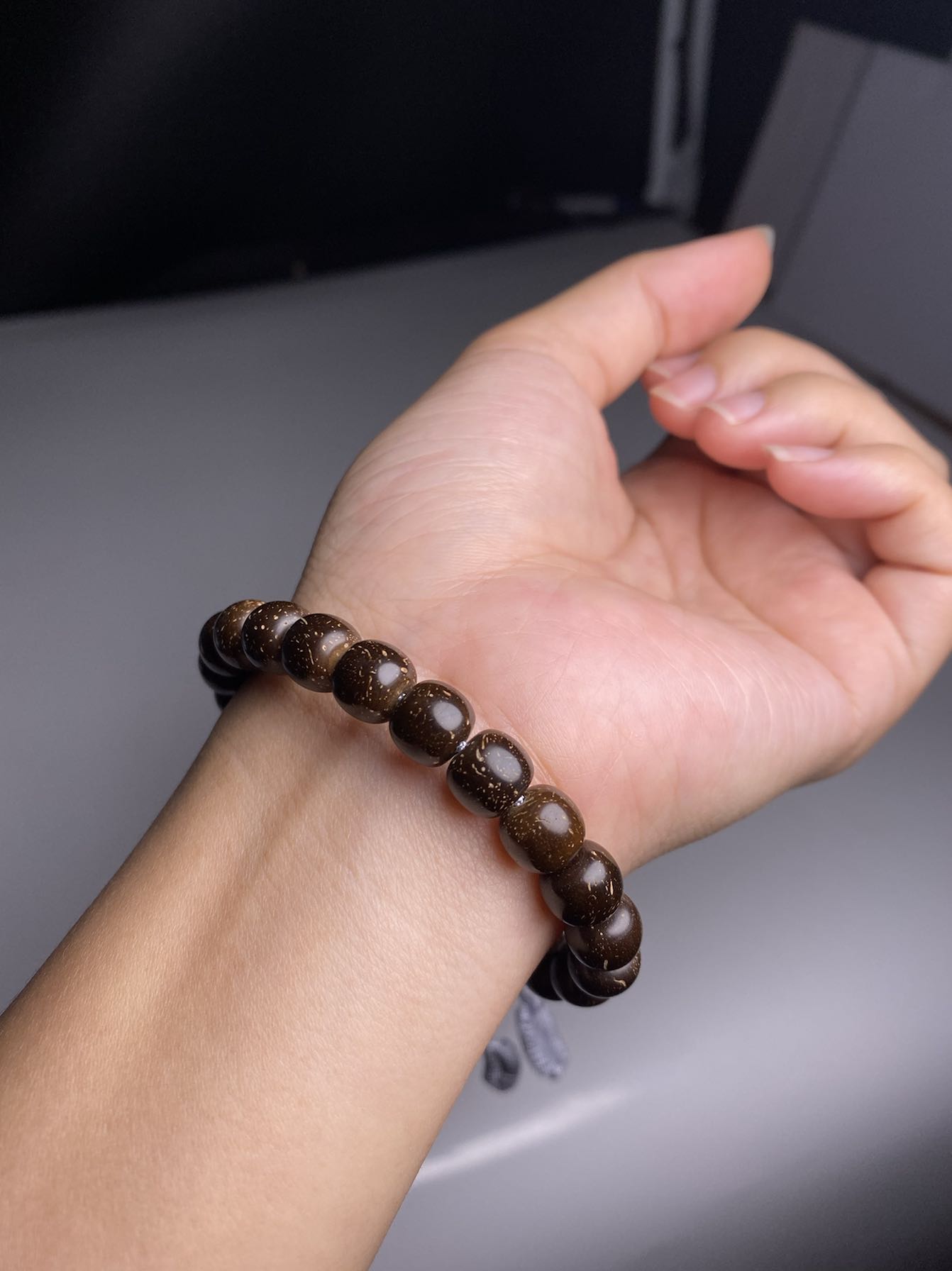 新款精品小串椰壳桶原色椰蒂单圈文玩佛珠手串其他diy饰品配件