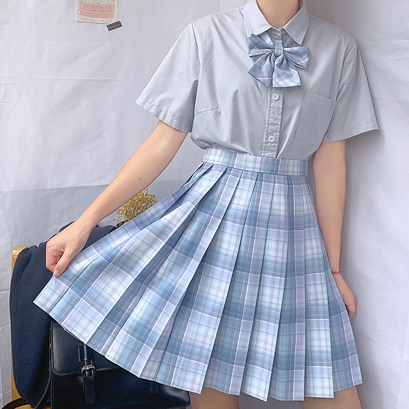 jk申申家原创迷矢星梦制服格裙正版现货蓝色半身裙
