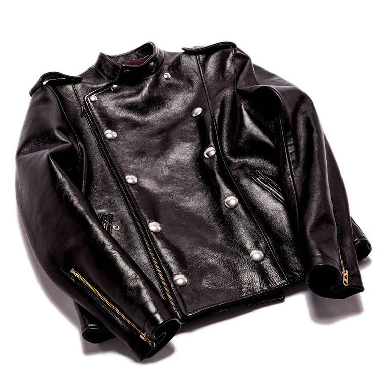 日本doublehelix正规代理机车短款猪奶马皮皮衣皮衣