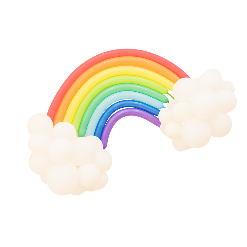 气球生日派对装饰用品长条魔术造型彩虹套餐庆典气球
