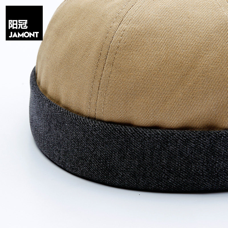 帽子男潮韩版地主帽男瓜皮皮帽女无帽檐流氓帽子