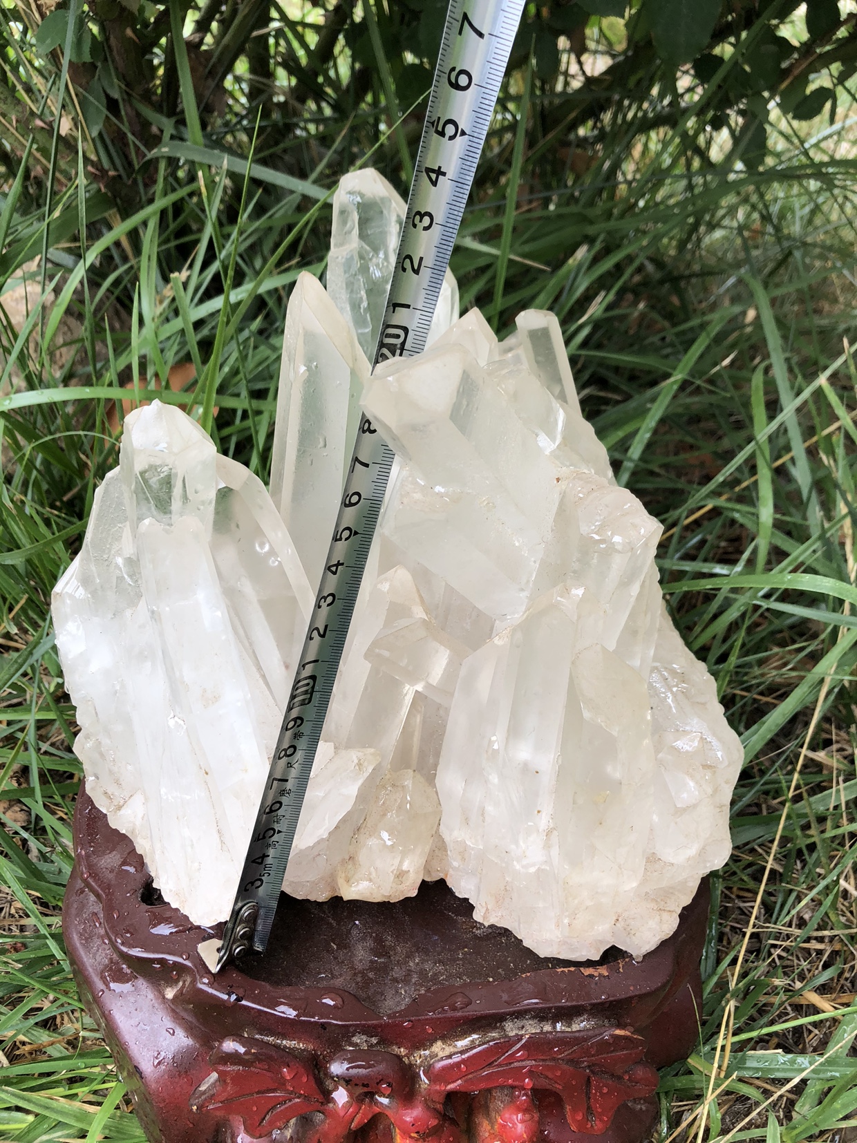 招财水晶纯天然白水晶原石白晶柱摆件天然矿物晶体摆件