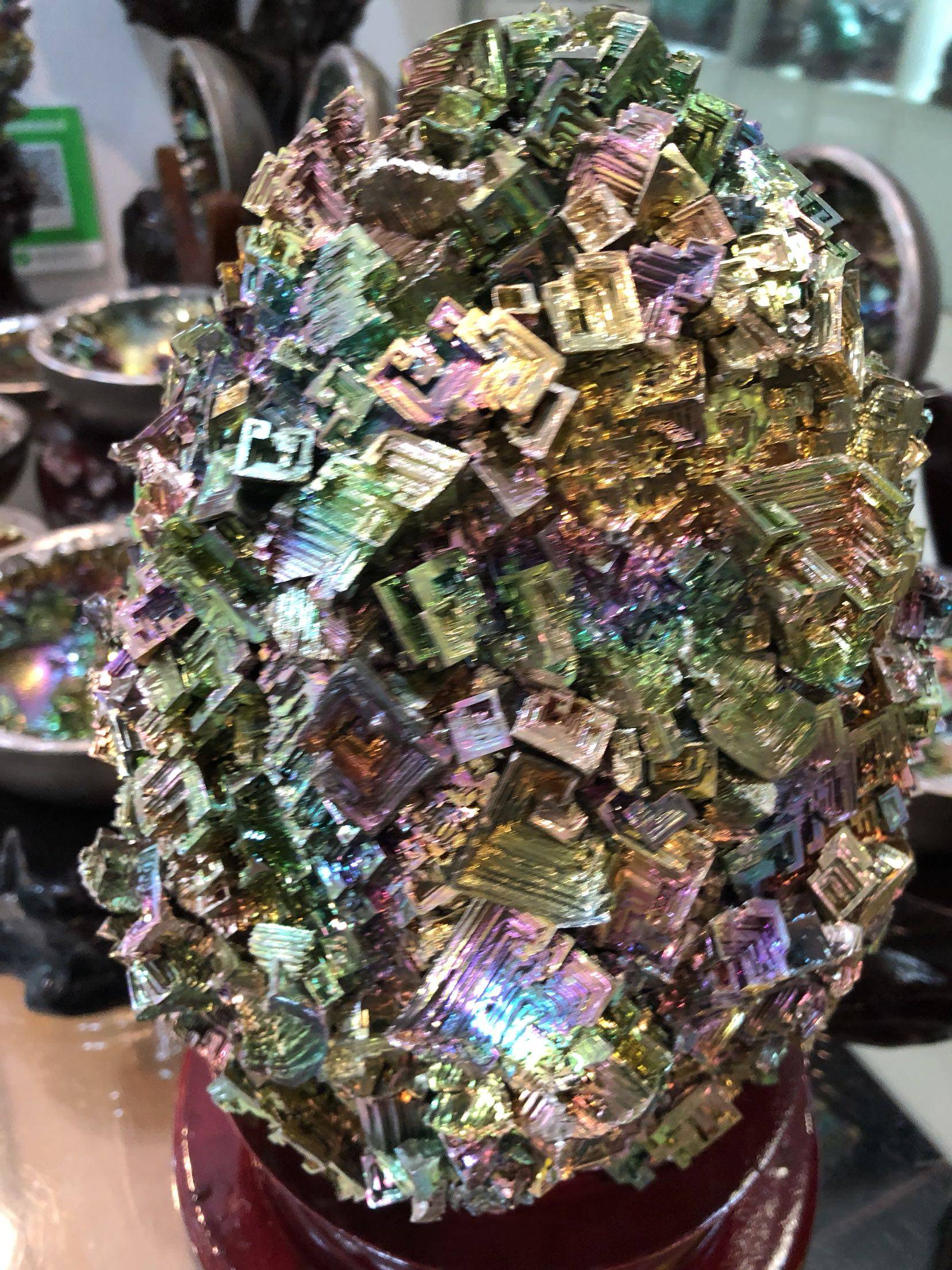 矿物晶体摆件金属德国金铋晶铋晶20厘米5公斤摆件