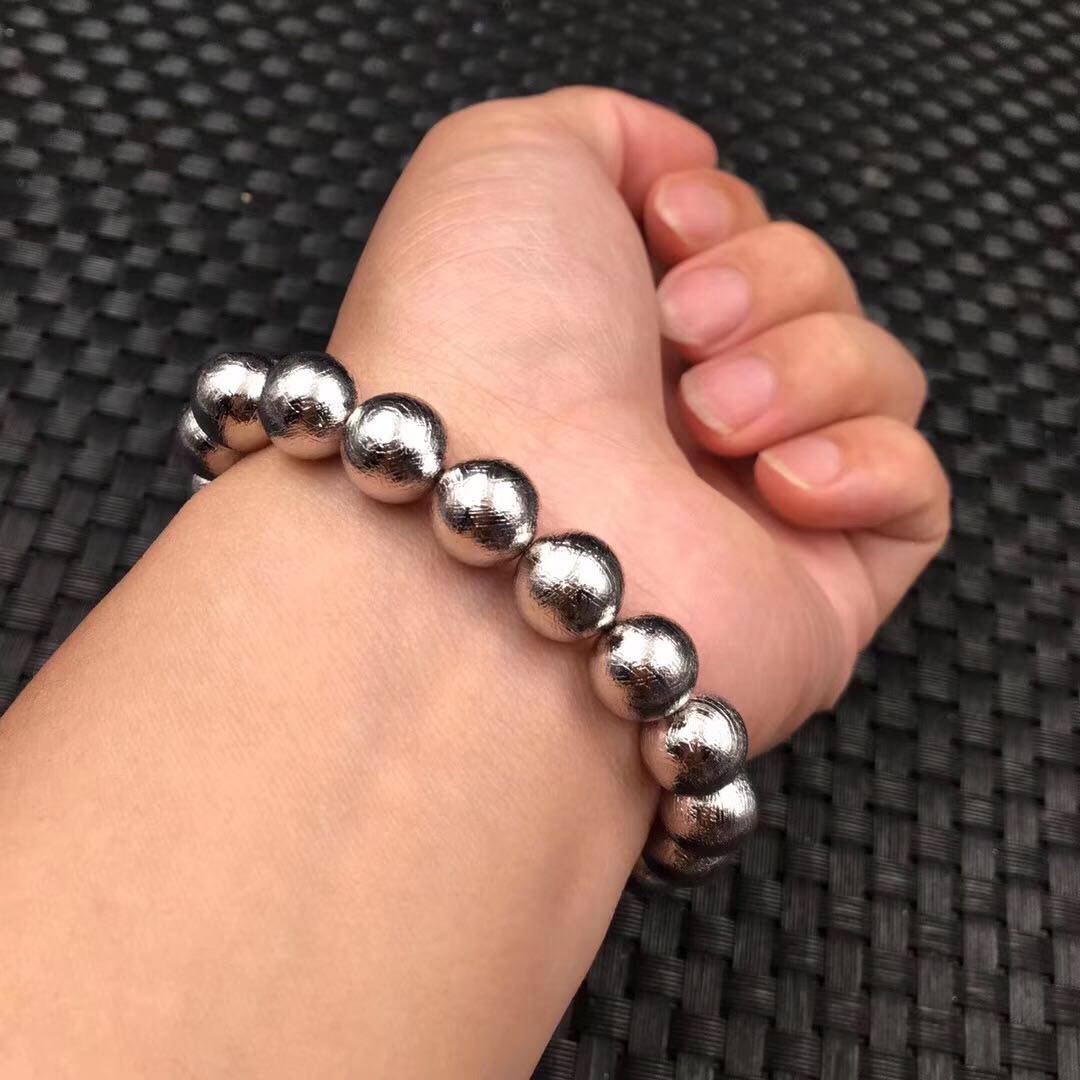 手链天然瑞典陨石保真镍铁陨铁直径天铁礼品手链