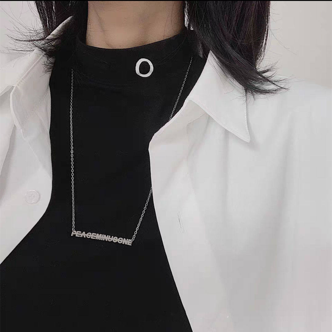 潮人网红日韩权志龙gdpeaceminusone钛钢吊坠男女锁骨项链