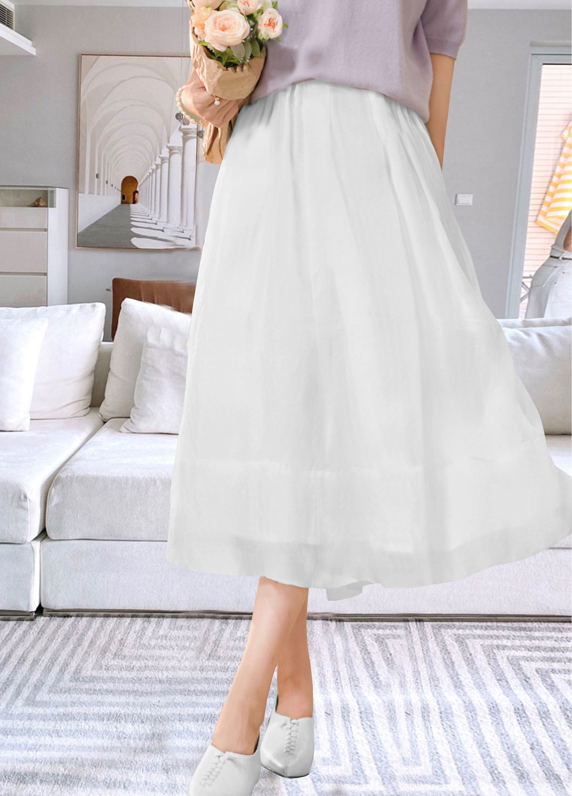 重磅操刀系列lvias真丝欧根纱腰裙烂番茄半身半身裙