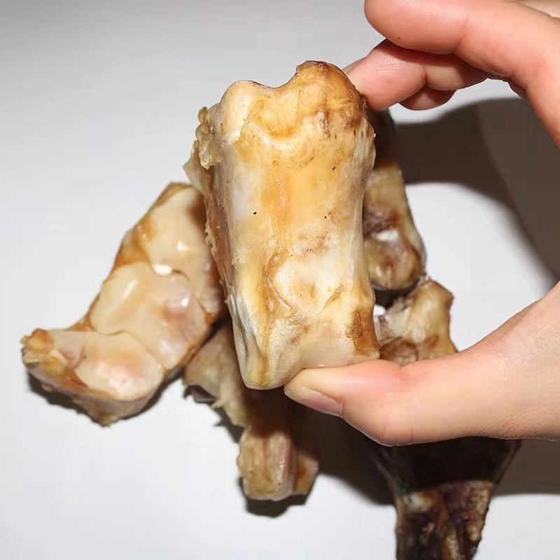 自制风干牛脚骨牛蹄瓣中型犬磨牙棒