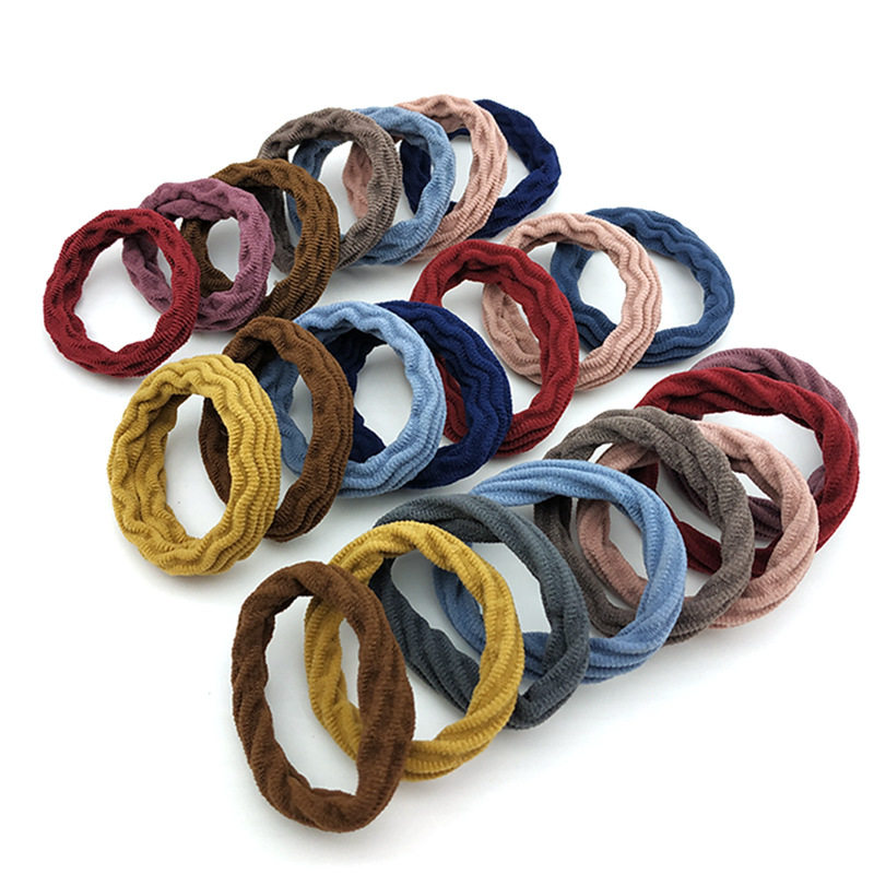 盒装布类皮筋护发弹力高弹力20根麻花网格波浪发饰