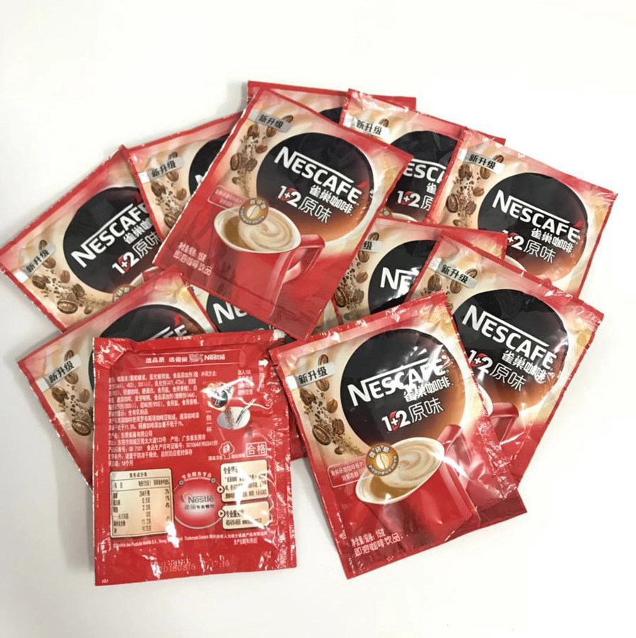 咖啡雀巢原味速溶咖啡粉三合一即溶方包条速溶咖啡